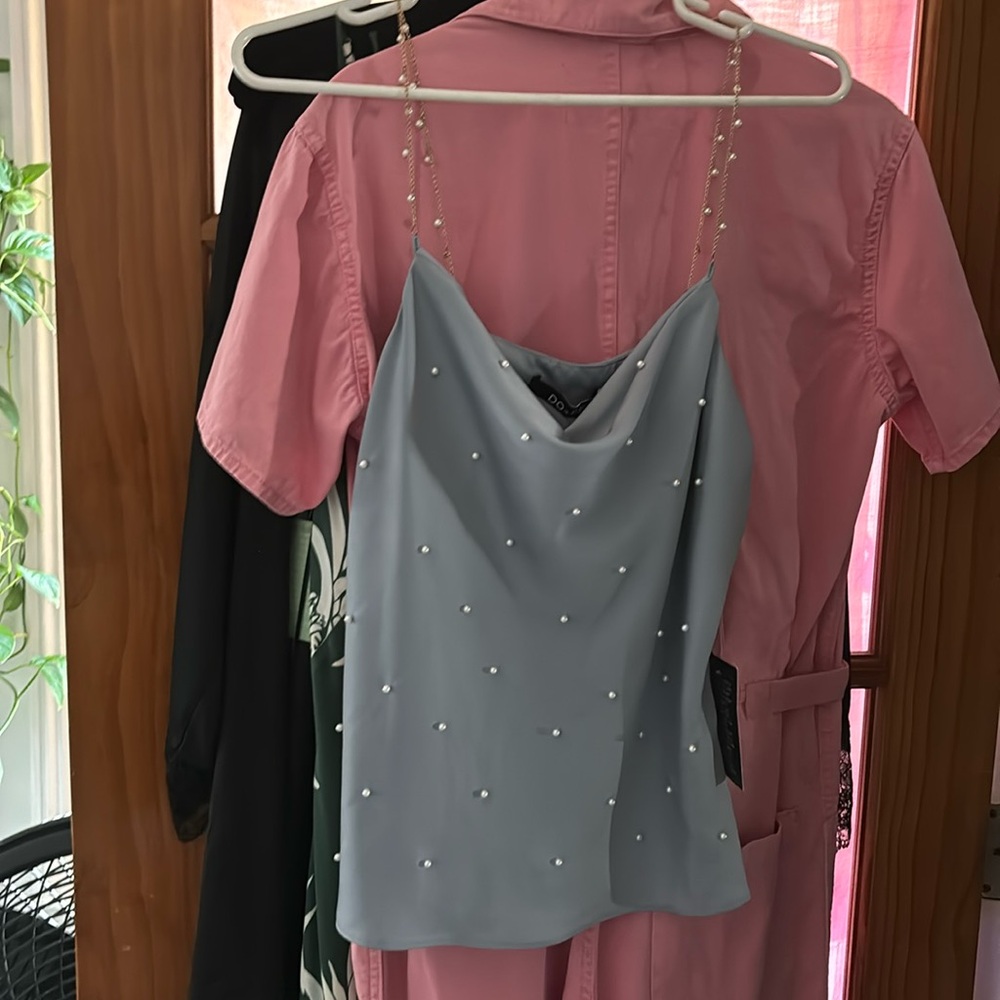 Do and be pearl pastel blue top